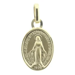Palais du Rosaire Médaille Miraculeuse Or 18 carats bords polis 13mm^ Communion | Médaille Miraculeuse