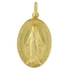 Palais du Rosaire Médaille Miraculeuse Or 18 carats, 33mm^ Baptême | Communion