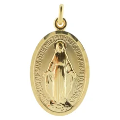 Palais du Rosaire Médaille Miraculeuse Plaqué Or 30 mm^ Médaille Miraculeuse | Médaille Et Croix Plaqué Or