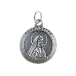 Palais du Rosaire Médaille métal de l'Apparition de Lourdes et portrait de Bernadette.^ Médaille Et Croix Métal