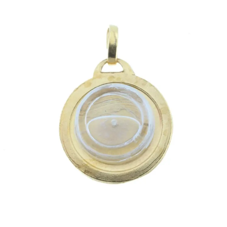 Palais du Rosaire Médaille métal doré Apparition de Lourdes et eau de Lourdes^ Médaille De Lourdes | Médaille Et Croix Métal