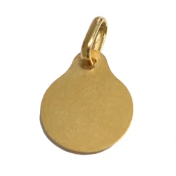 Palais du Rosaire Médaille Or 18 carats de la Vierge de profil 9mm avec Gravure Personnalisée^ Baptême | Communion