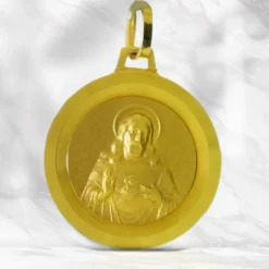 Palais du Rosaire Médaille Or 9 carats Scapulaire 16mm^ Communion | Médaille De Saint