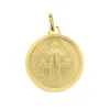 Palais du Rosaire Médaille plaqué or de Saint Benoît 16mm^ Médaille De Saint | Médaille Et Croix Plaqué Or