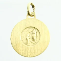 Palais du Rosaire Médaille ronde de Saint Christophe Plaqué Or^ Médaille De Saint | Médaille Et Croix Plaqué Or