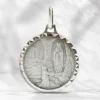 Palais du Rosaire Médaille ronde en Argent avec l'Apparition de Lourdes 18mm^ Médaille De Lourdes | Médaille Et Croix Argent