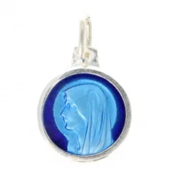 Palais du Rosaire Médaille ronde en argent de l'Apparition de Lourdes^ Médaille Et Croix Argent