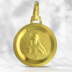 Palais du Rosaire Médaille Scapulaire en Or 12mm^ Communion | Médaille De Saint