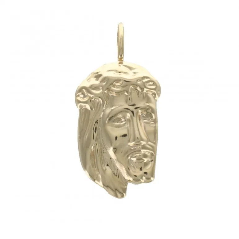 Palais du Rosaire Médaille visage du Christ en plaqué or 31mm^ Médaille Et Croix Plaqué Or