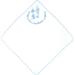 Palais du Rosaire Mouchoir tissu brodé de l'Apparition de Lourdes et souvenir de Lourdes^ Accessoire
