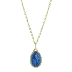 Palais du Rosaire Parure dorée médaille de Lourdes et chaîne de 50cm^ Collier Fantaisie | Médaille De Lourdes