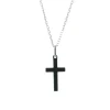 Palais du Rosaire Parure en argent avec croix biseautée 19mm^ Collier En Argent