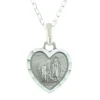 Palais du Rosaire Parure en Argent avec un pendentif coeur de Lourdes sur une chaîne de 45cm^ Médaille Et Croix Argent