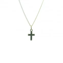Palais du Rosaire Parure en plaqué or avec double croix 13 mm^ Collier En Plaqué Or