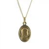 Palais du Rosaire Parure en plaqué or avec médaille double face 17mm^ Collier En Plaqué Or