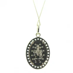 Palais du Rosaire Parure Plaqué Or, Chaine et médaille miraculeuse 25mm^ Collier En Plaqué Or
