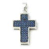 Palais du Rosaire Pendentif croix argentée avec strass 20 mm^ Croix En Pendentif | Médaille Et Croix Métal