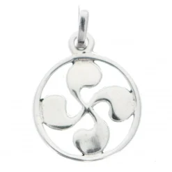 Palais du Rosaire Pendentif Croix basque en argent 20mm^ Médaille De Saint | Médaille Et Croix Argent