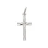 Palais du Rosaire Pendentif croix facettée en argent rhodié 20 mm^ Croix En Pendentif | Médaille Et Croix Argent