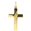 Palais du Rosaire Pendentif croix Plaqué Or martelé 3cm^ Croix En Pendentif | Médaille Et Croix Plaqué Or