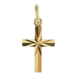 Palais du Rosaire Pendentif croix Plaqué Or diamanté et faceté^ Croix En Pendentif | Médaille Et Croix Plaqué Or