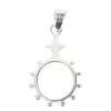Palais du Rosaire Pendentif Dizainier en argent 20mm^ Médaille Et Croix Argent | Chapelet Dizainier