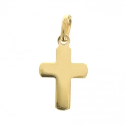 Palais du Rosaire Pendentif double croix plaqué or 12 mm^ Croix En Pendentif | Médaille Et Croix Plaqué Or