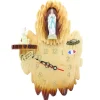 Palais du Rosaire Pendule musicale de l'Apparition de Lourdes en bois^ Horloge