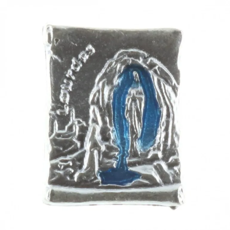 Palais du Rosaire Pin's Apparition de Lourdes en forme de parchemin^ Pin'S | Magnet