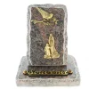 Palais du Rosaire Plaque funéraire sur socle en granit avec Apparition 18x18cm^ Plaque Funéraire