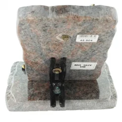 Palais du Rosaire Plaque funéraire sur socle en granit avec Apparition 18x18cm^ Plaque Funéraire