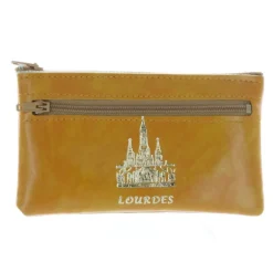 Palais du Rosaire Porte monnaie simili cuir et Basilique de Lourdes dorée^ Porte-Monnaie