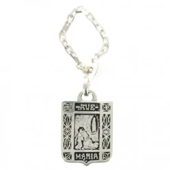 Palais du Rosaire Porte-clé en Plaqué Argent écusson Lourdes^ Porte-Clés
