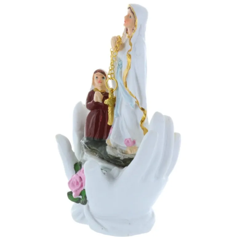 Palais du Rosaire Statue Apparition de Lourdes dans mains en résine 11 cm^ Statue De Notre Dame De Lourdes