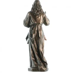 Palais du Rosaire Statue Christ Miséricordieux de 22cm en bronze coulé a froid^ Statue Funéraire | Jésus Miséricordieux