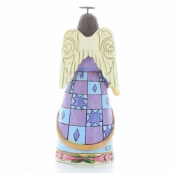 Palais du Rosaire Statue d'Ange gardien en résine avec une étoile - Résine - 18,5cm^ Décoration De Noël