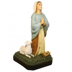 Palais du Rosaire Statue de Bernadette à genoux 50cm avec un mouton^ Statue De Sainte Bernadette