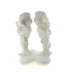 Palais du Rosaire Statue de deux anges qui s'embrassent de 12cm en résine^ Statue Ange