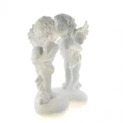 Palais du Rosaire Statue de deux anges qui s'embrassent de 12cm en résine^ Statue Ange