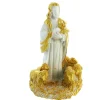 Palais du Rosaire Statue de Jésus Berger blanche et dorée de 10cm^ Jésus Miséricordieux