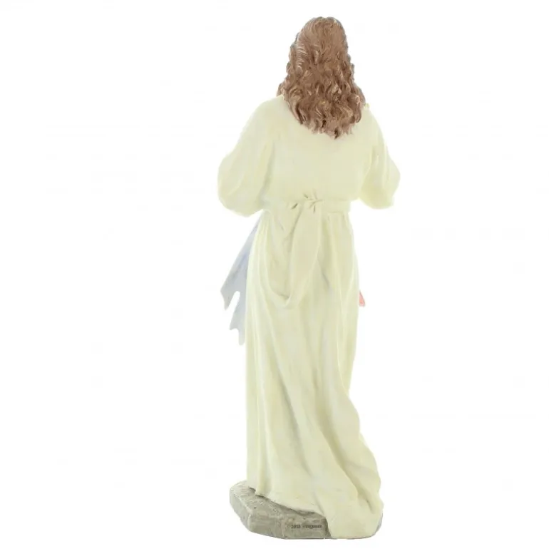 Palais du Rosaire Statue de Jésus Miséricordieux en résine ivolite 21cm^ Jésus Miséricordieux