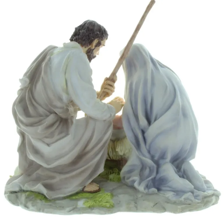 Palais du Rosaire Statue de la Nativité en résine colorée 20cm^ Crèche | Statue De La Sainte Famille