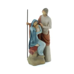 Palais du Rosaire Statue de la Sainte Famille en résine 19 cm^ Décoration De Noël | Statue De La Sainte Famille