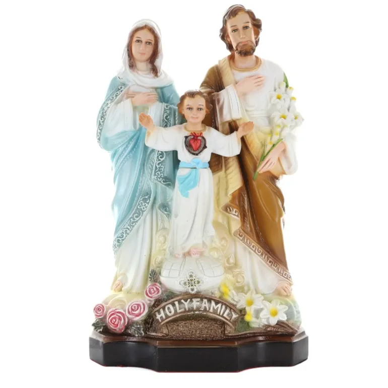 Palais du Rosaire Statue de la Sainte Famille en résine 40 cm^ Statue De La Sainte Famille