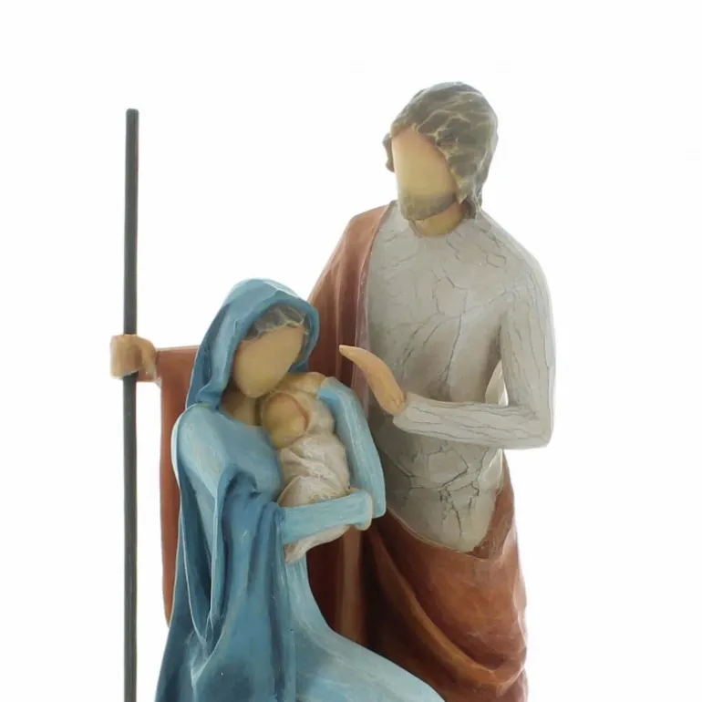 Palais du Rosaire Statue de la Sainte Famille en résine 19 cm^ Décoration De Noël | Statue De La Sainte Famille