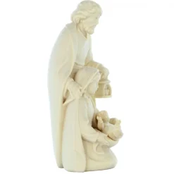Palais du Rosaire Statue de la Sainte Famille en bois d'érable de 10cm^ Crèche | Statue En Bois