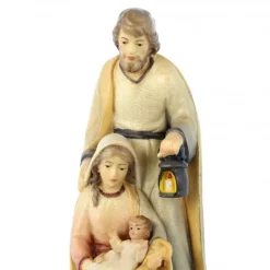 Palais du Rosaire Statue de la Sainte Famille en bois colorée de 15cm^ Statue En Bois