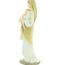 Palais du Rosaire Statue de la Vierge à l'enfant en résine peinte à la main de 31cm^ Autres Statues De La Vierge