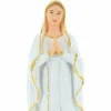 Palais du Rosaire Statue de la Vierge de Lourdes blanche et dorée 18cm^ Autres Statues De La Vierge