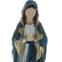 Palais du Rosaire Statue de la Vierge Marie en résine avec un voile bleu 30cm^ Statue De Notre Dame De Lourdes